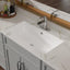Fregadero baño 28" blanco puro vitreo cerámica