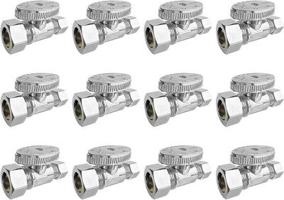 12 Válvulas Parada Recta 1/2x3/8 pulg Grifo Cuarto Vuelta