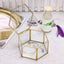 Caja organizadora cristal dorado para joyas