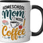 Taza Cerámica Café para Maestra en Casa Negro/Blanco