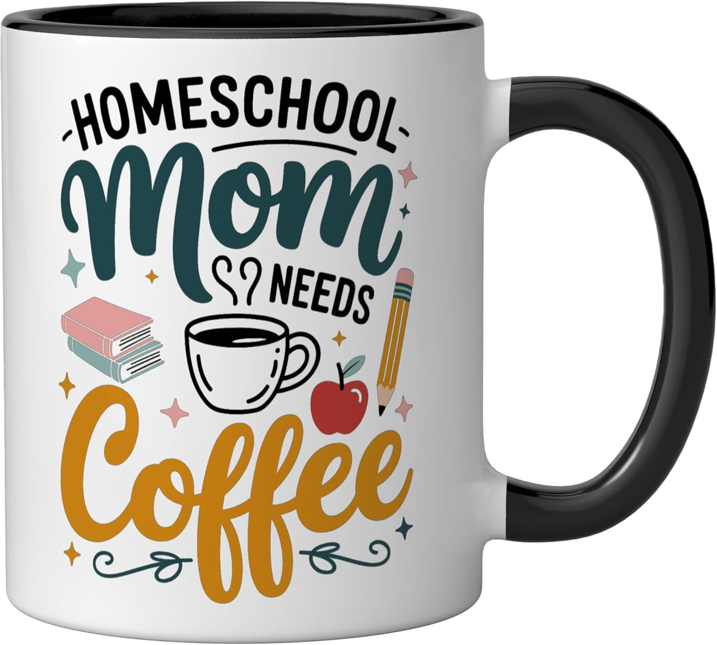 Taza Cerámica Café para Maestra en Casa Negro/Blanco