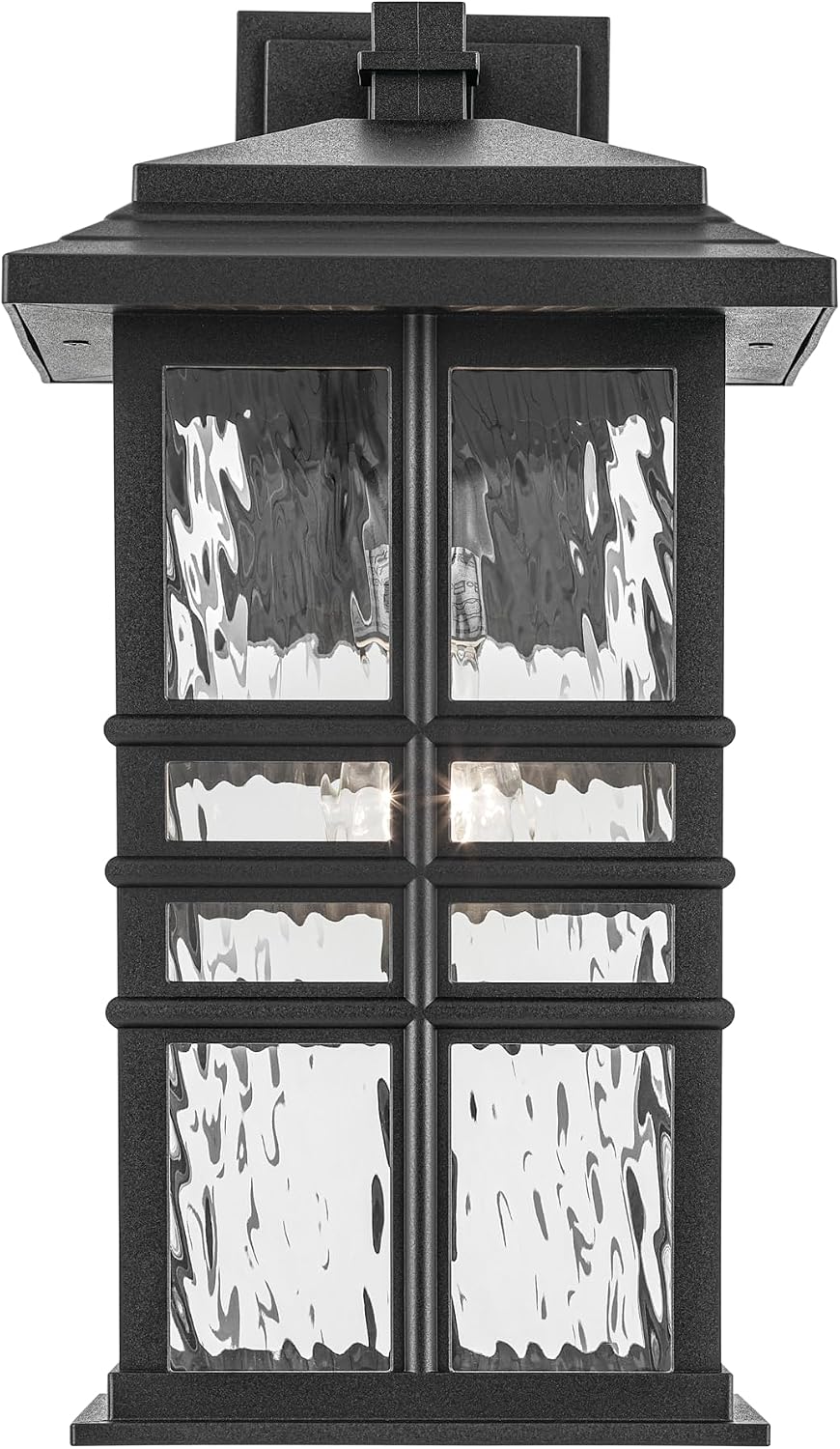 Lámpara pared exterior cuadrada 17.25pulg cristal