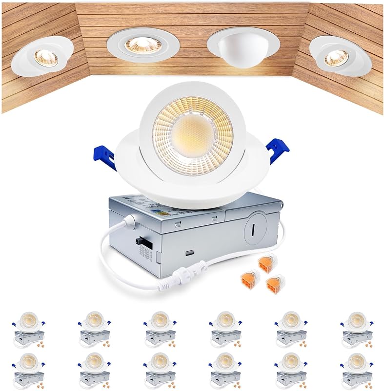 Iluminación LED empotrada 3" ajustable 2700K-5000K