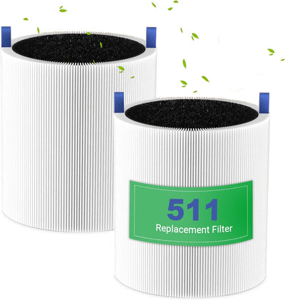 2 Filtros HEPA Blue Pure 511 Repuesto Partículas Carbón