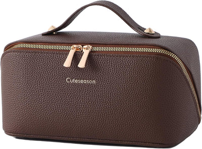 Bolsa maquillaje viaje mujer cuero PU impermeable
