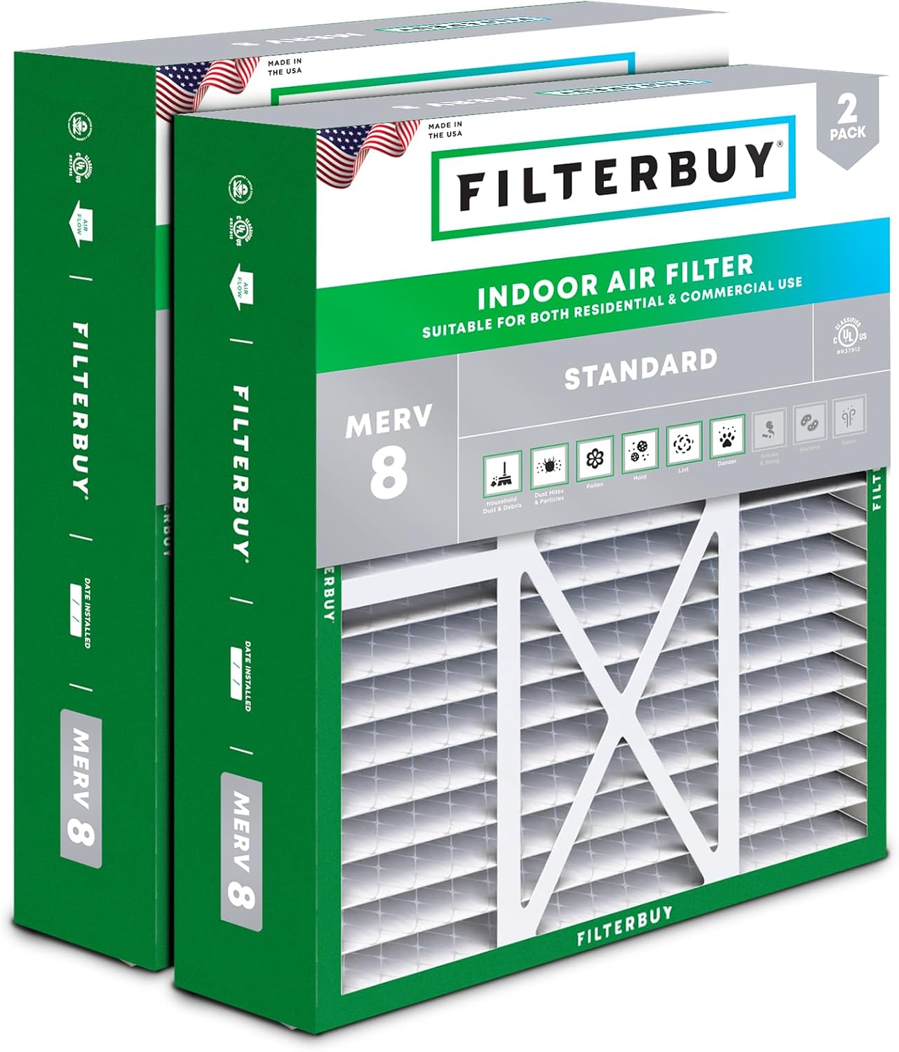 Filtro aire MERV 8 plisado electrostático HVAC