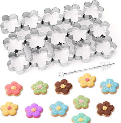 Cortador galletas flores 15 cavidades 1.4pulg