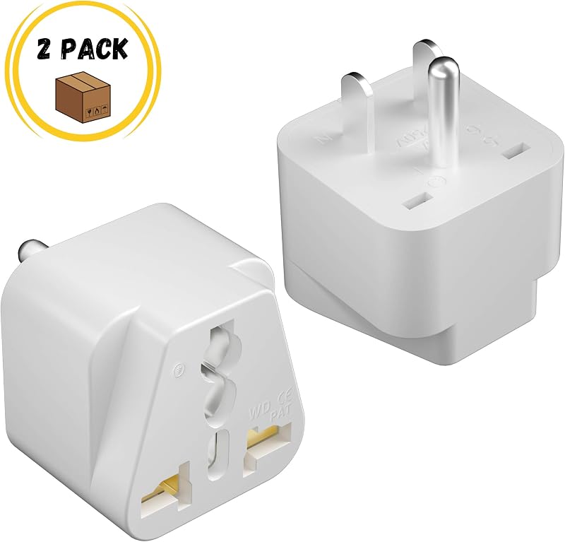 Adaptador enchufe universal paquete 2 UE a EE.UU.