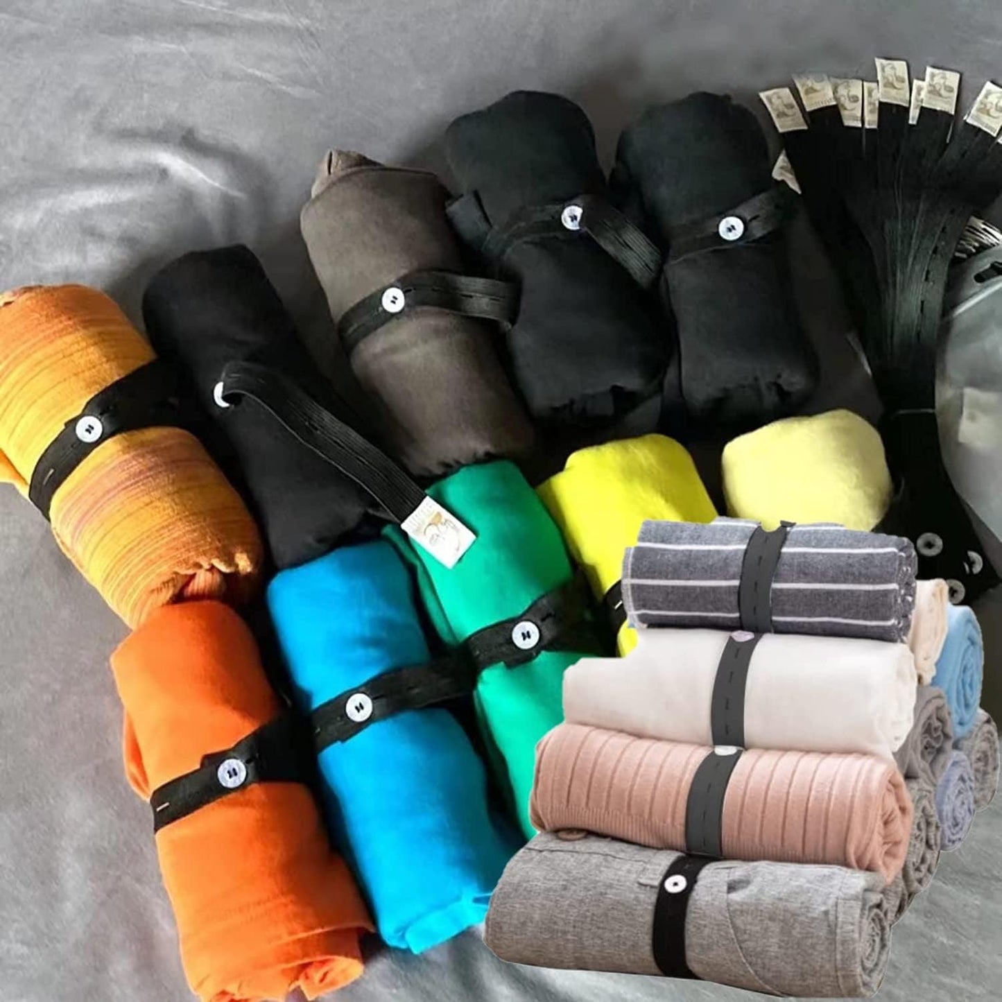 20 Bandas Elásticas Con Ojales Almacenamiento Ropa Viaje