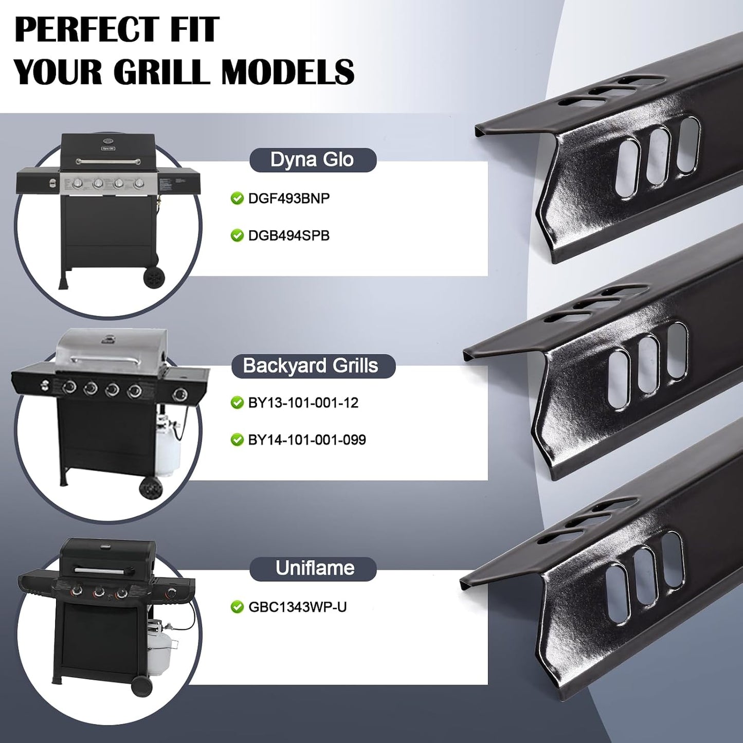 Repuesto parrilla Dyna Glo DG F493Bnp rejilla quemador