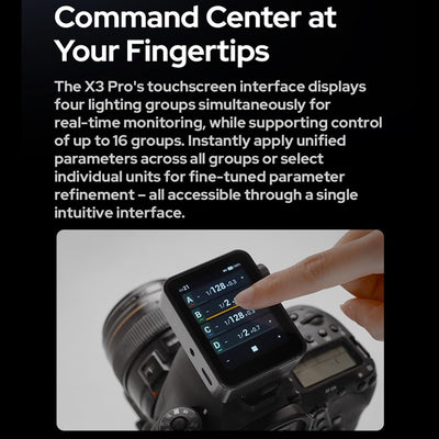 Disparador flash TTL X3 Pro N 2.4 pulg LCD Bluetooth