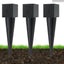 3 Pzas Anclajes Valla 4x4 con Punta 16 Metal Negro