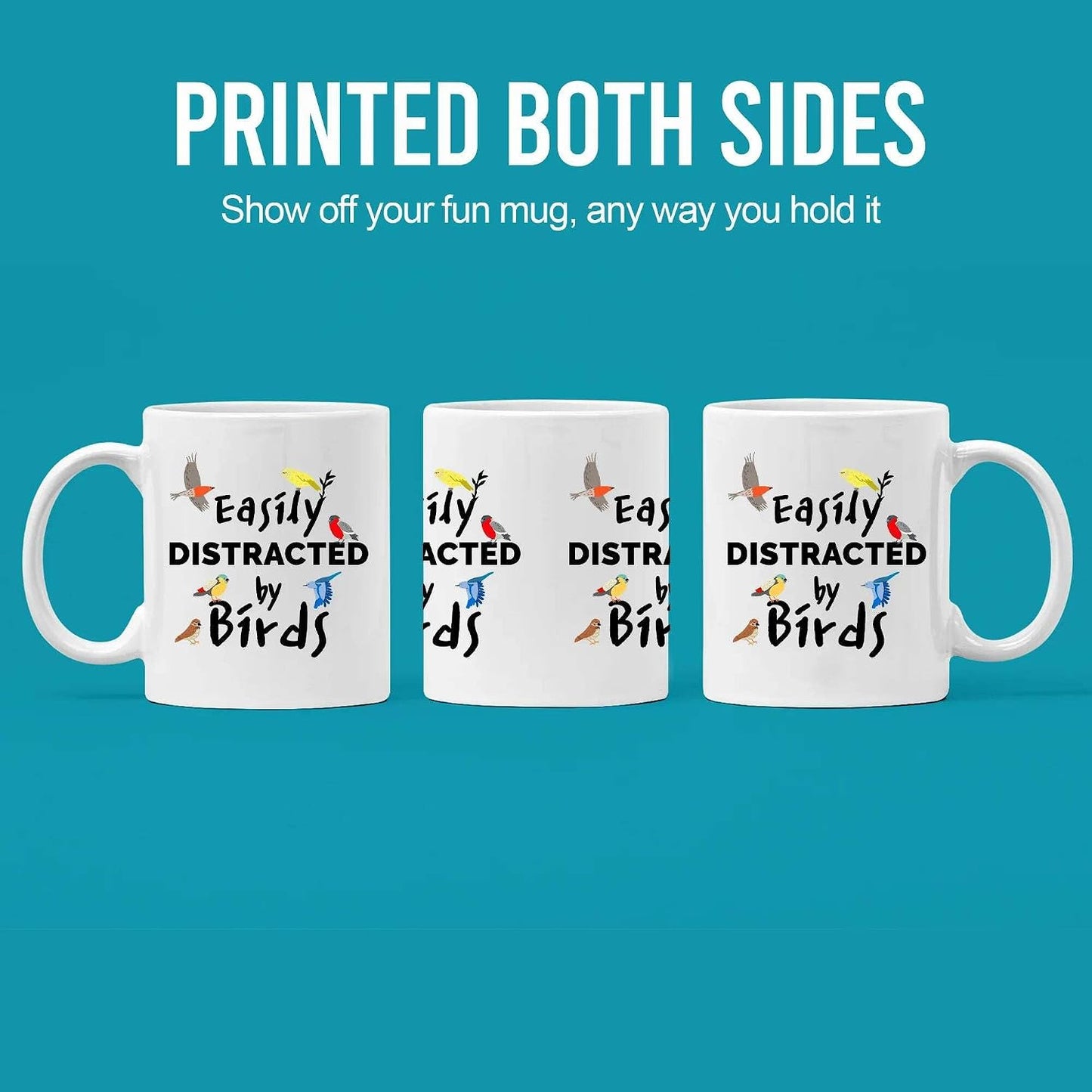 Taza cerámica para amantes de los pájaros 11oz