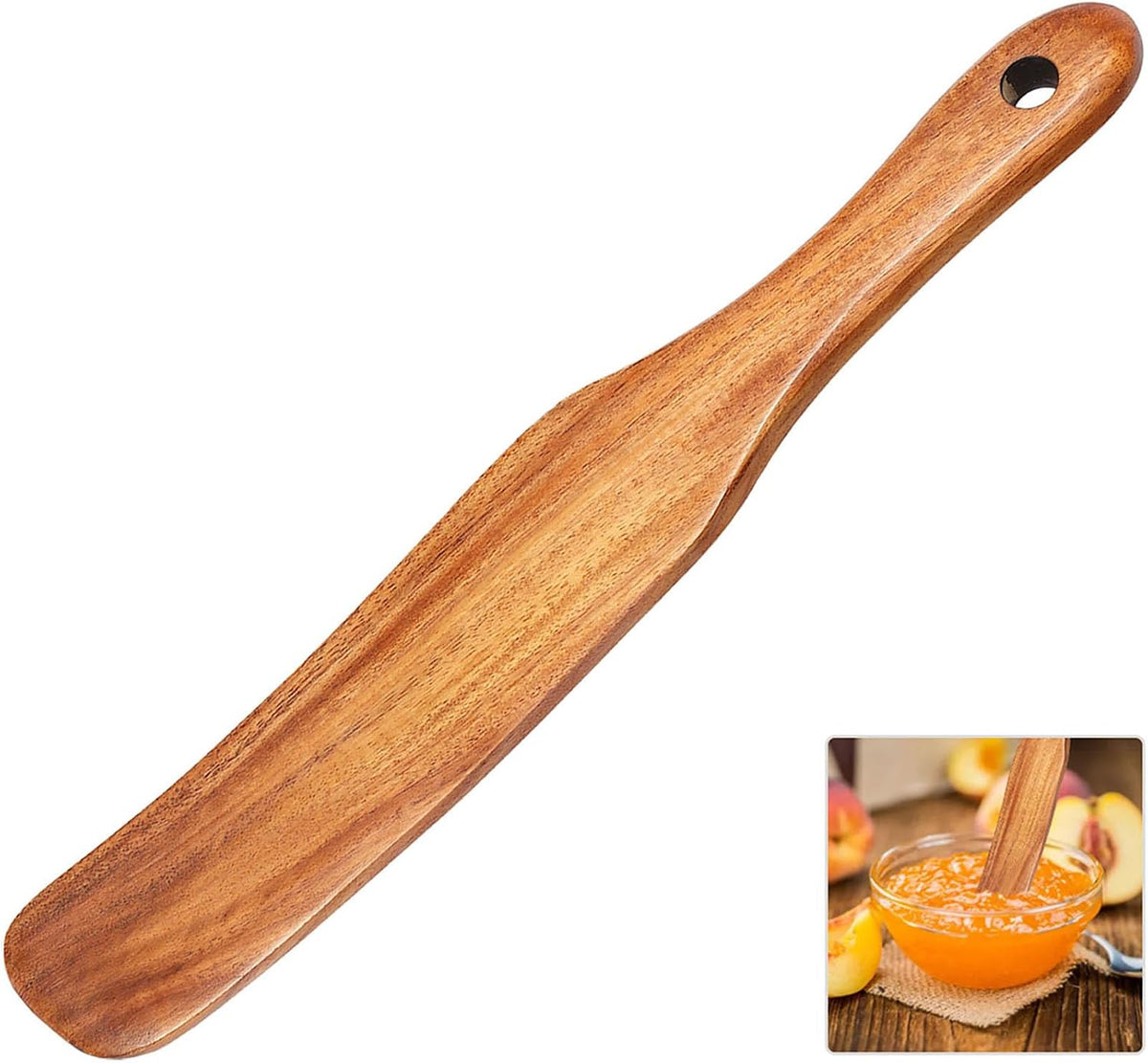 Espátula madera teca para cocina antiadherente hornear