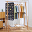 Organiz. joyas colgante 80 bolsillos tela 2 capas negro