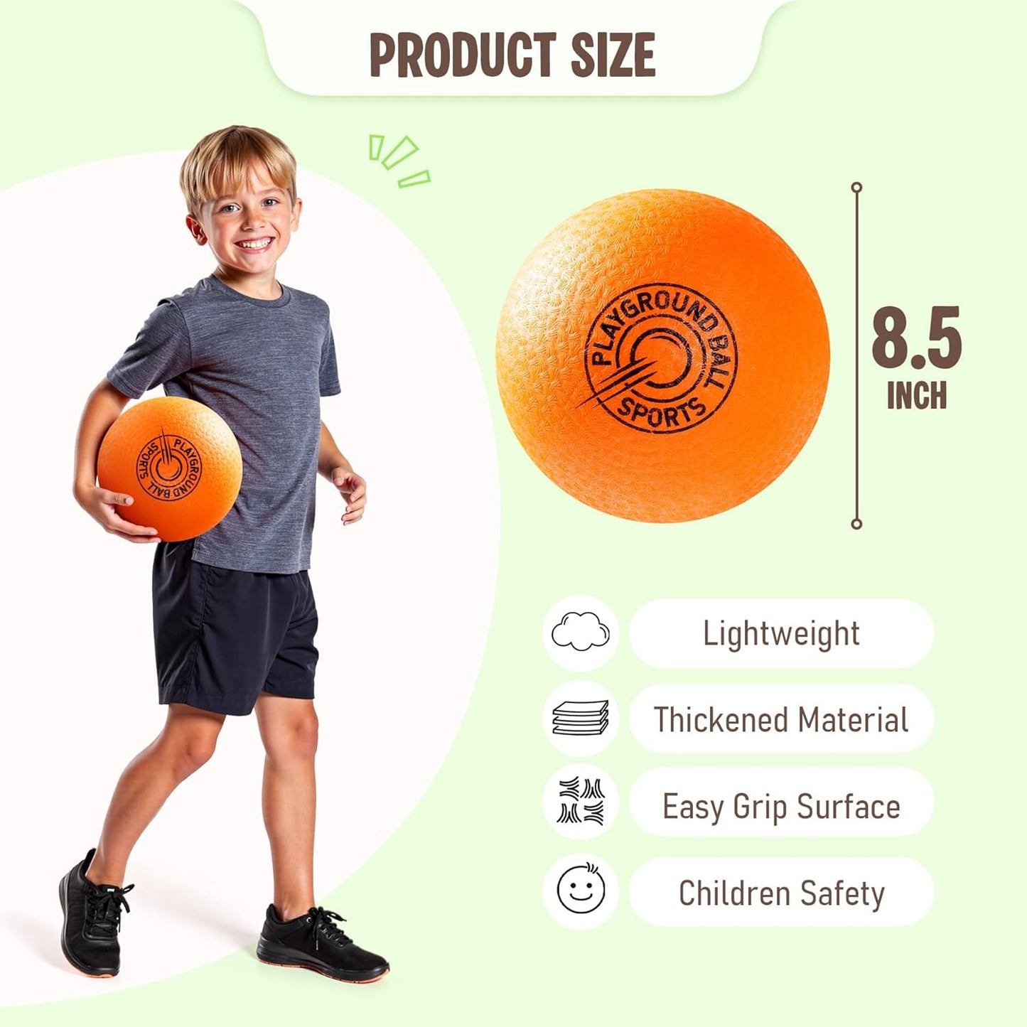 Pelotas kickball 8.5pulg suaves 6 o 12 pzas
