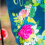 Bandera arpillera jardín florales 12x18" doble cara