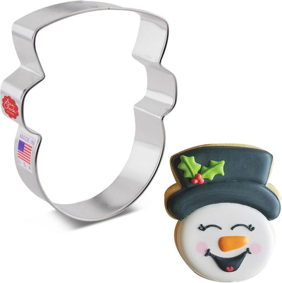 Cortador galletas cabeza muñeco nieve 4pulg