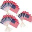 25 Banderas Americanas en Palo 4x6pulg Colores Resistentes