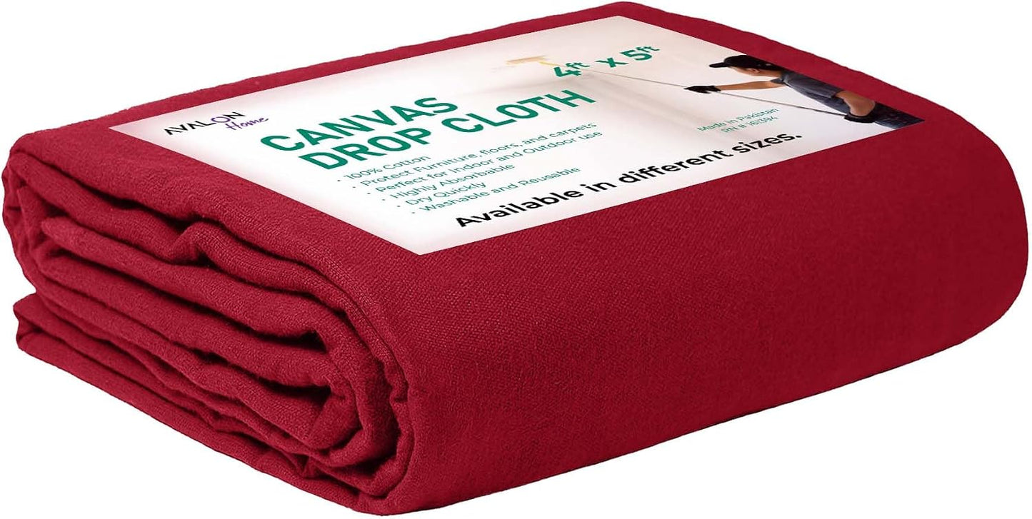 Lona protectora para pintar 4x5ft pack 1-8oz tela algodón