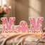 3 Pzas Letras Iluminadas LED Rosa para Mesa Comedor