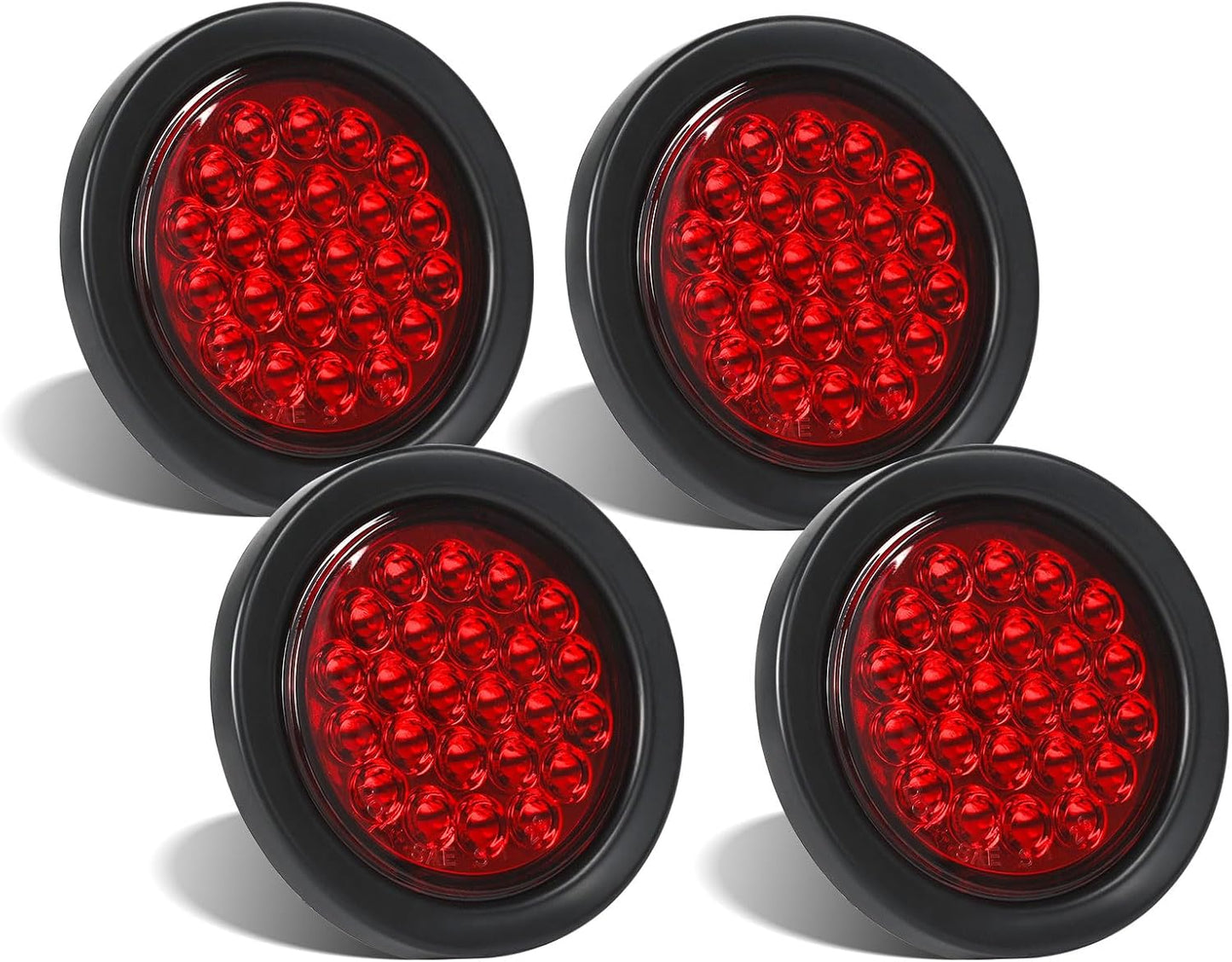 4 Luces Traseras LED 4pulg Impermeables para Remolque 12V