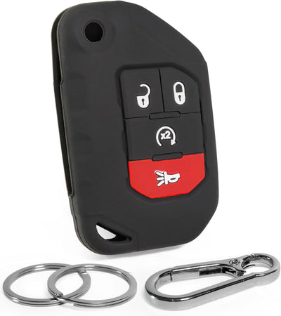 Funda silicona llavero Jeep Rubicon 18-24 4 botones negro