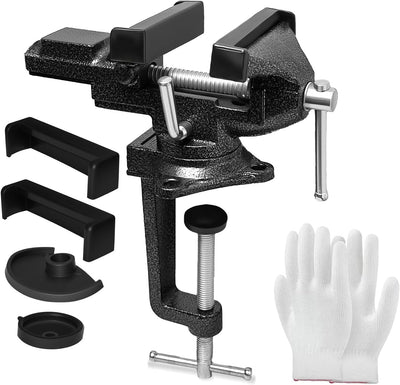 Tornillo banco portátil 3.3pulg base giratoria 360° multiusos