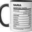Taza Cerámica Sara Nutrition Black/White