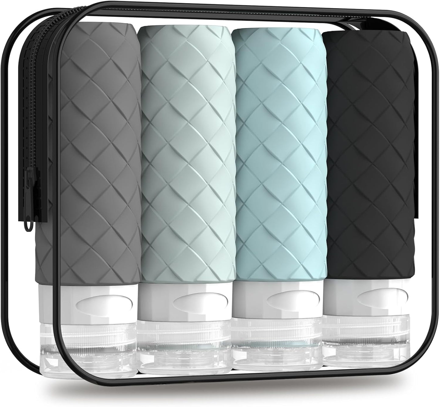 Botellas viaje TSA aprobadas sin BPA silicona recargables