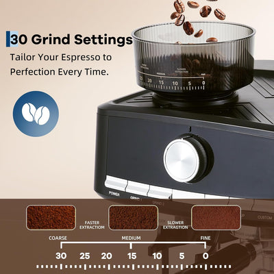 Máquina Espresso Acero Inox 20 Bar Espumador Leche
