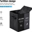Caja plegable para zapatos con fundas y letrero negro
