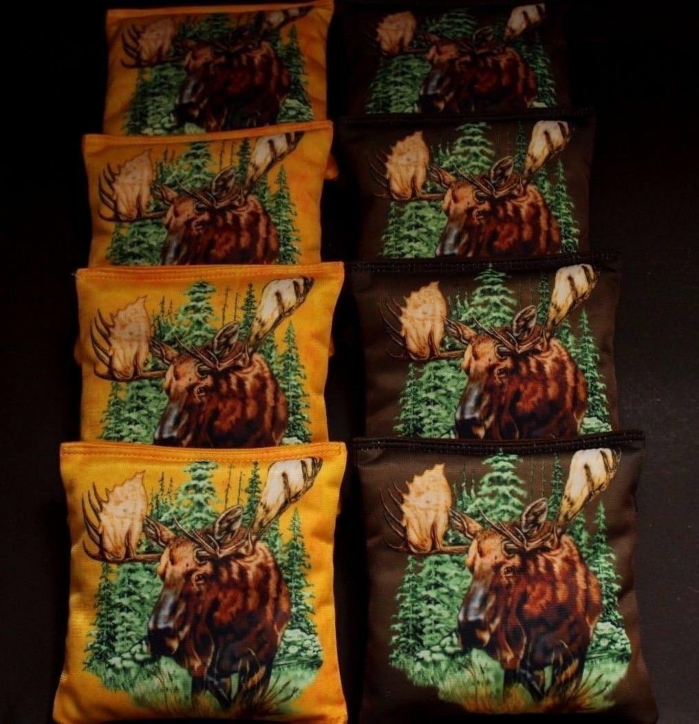 Set 8 sacos cornhole reglamentarios amarillo y marrón