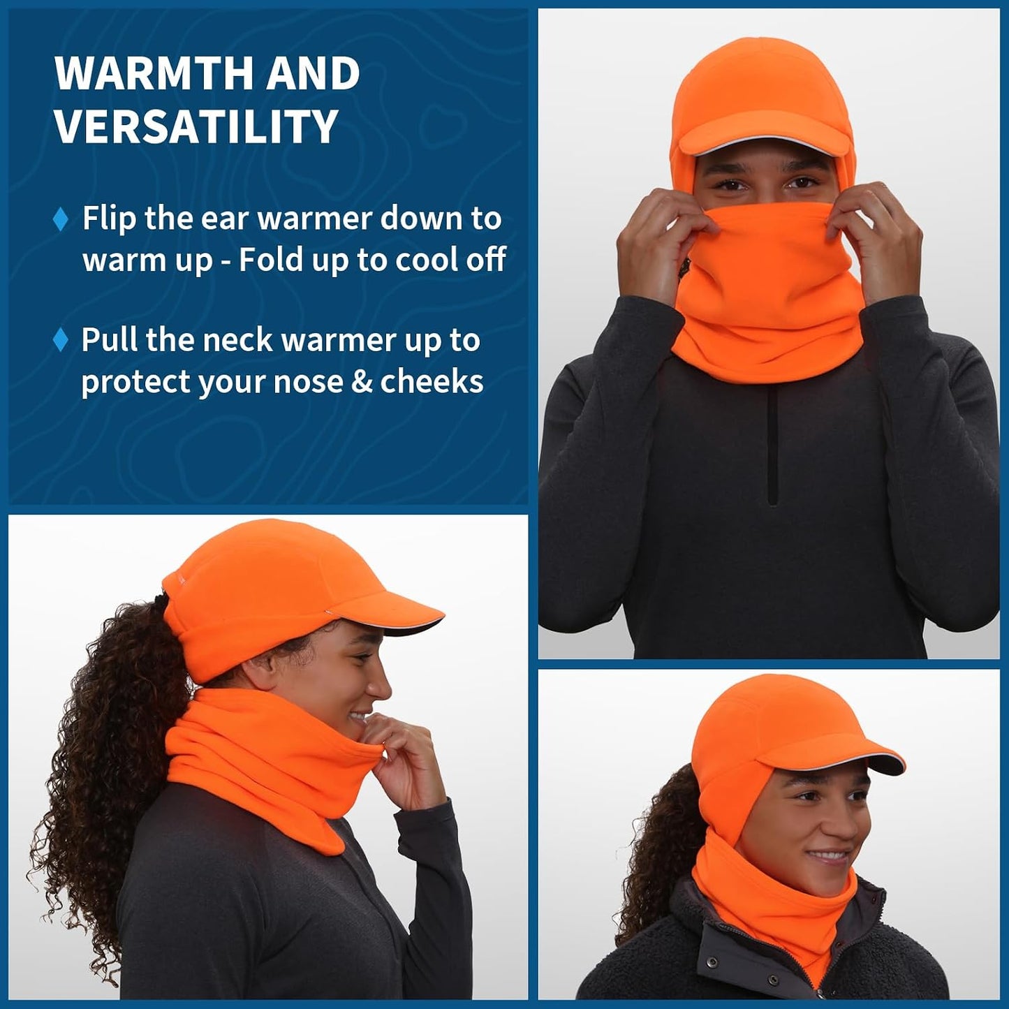 Set regalo mujer gorro cola caballo calentador cuello
