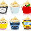 Envoltorios para cupcakes FYSUIMU regreso a clases 6 diseños