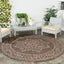 Alfombra lavable exterior redonda 6'7" marrón beige no