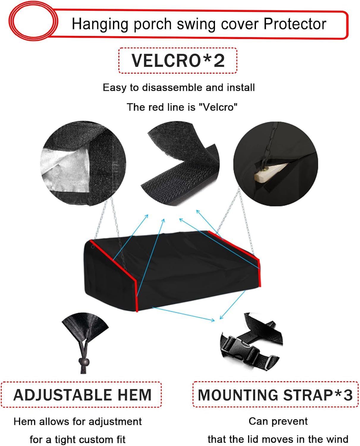 Cubierta colgante para columpio impermeable tela Oxford