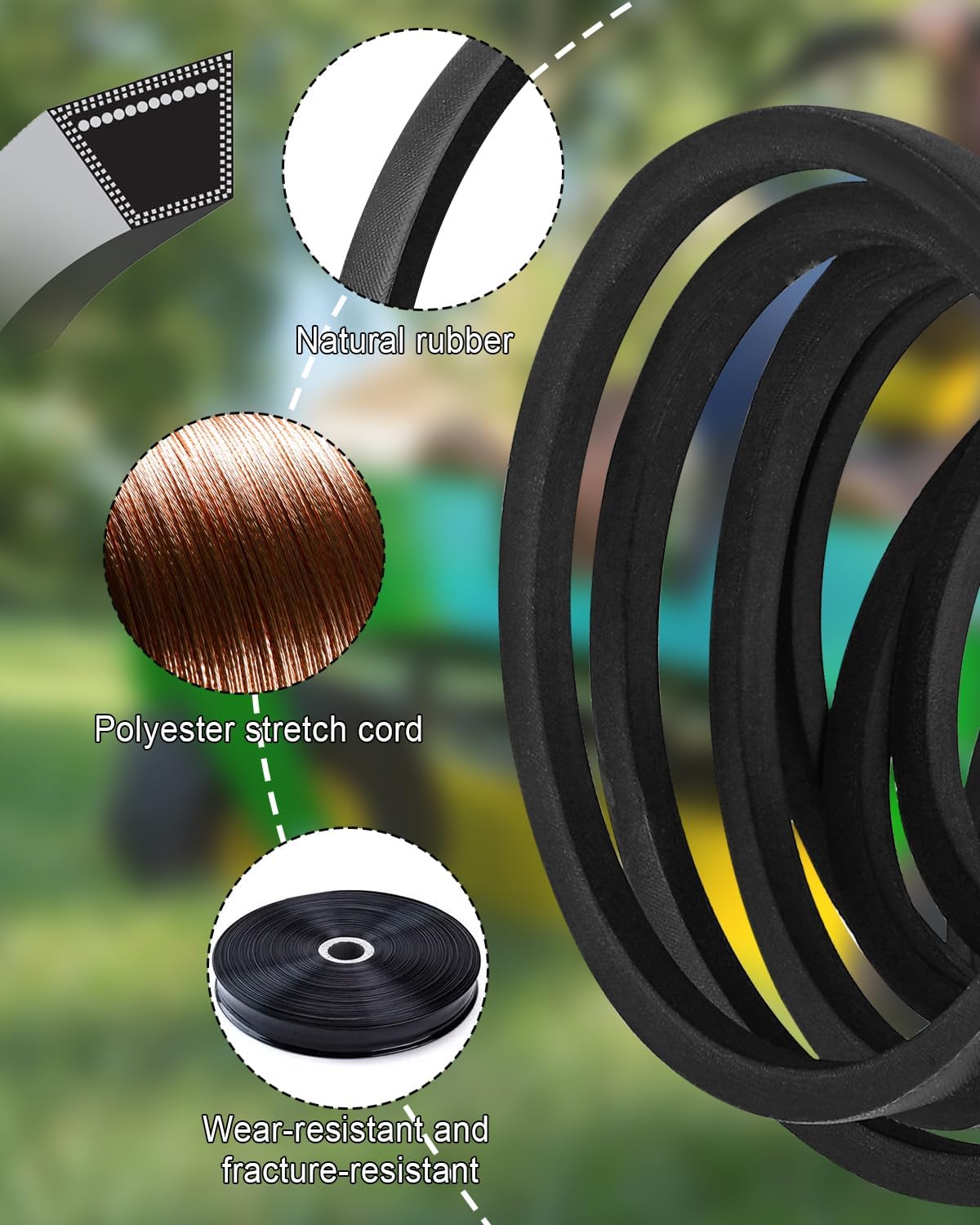 Cinturón cubierta Scag Turf Tiger correa V 5/8x140pulg