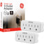 Grifo pared extensor 3 tomas con luz guía cert UL blanco