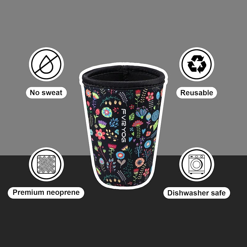 3 Pzas Fundas Neopreno Aisladas para Café 16-32oz