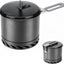 Olla camping 1l aluminio Tritan con mango plegable