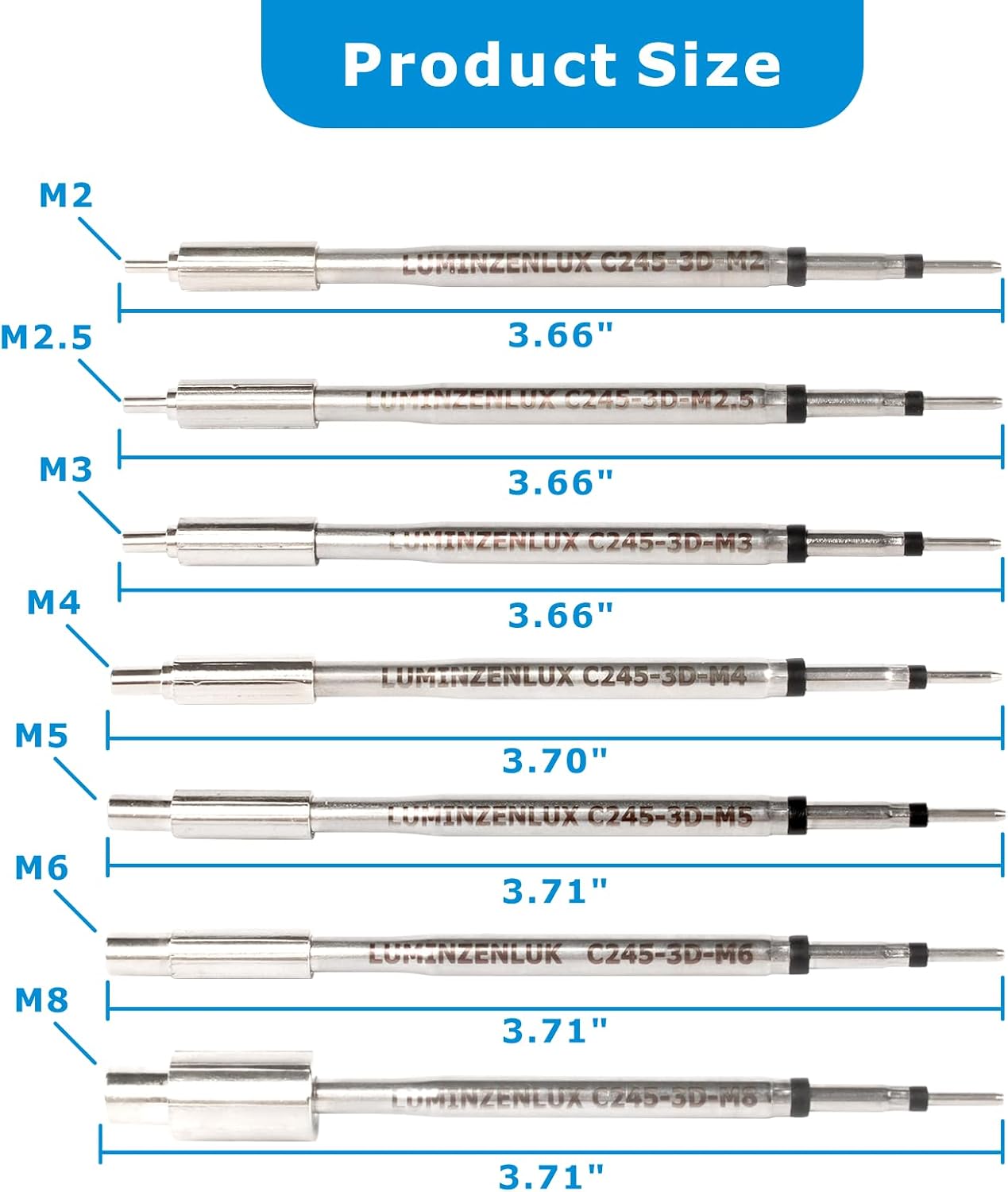7 Pzas Puntas Soldadura C245 Calentamiento Rápido
