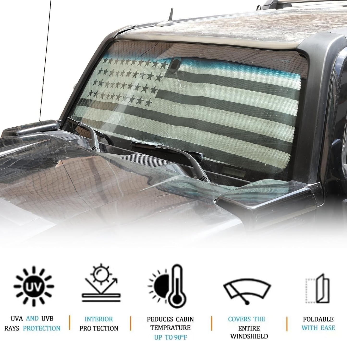 Parasol parabrisas Hummer H3 2005-09 reflector UV plegable
