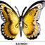 Decoración pared mariposa metal 6.5" jardín patio
