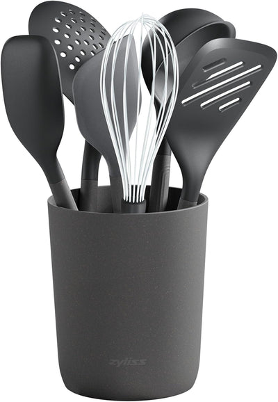 Juego utensilios cocina con organizador y cubo