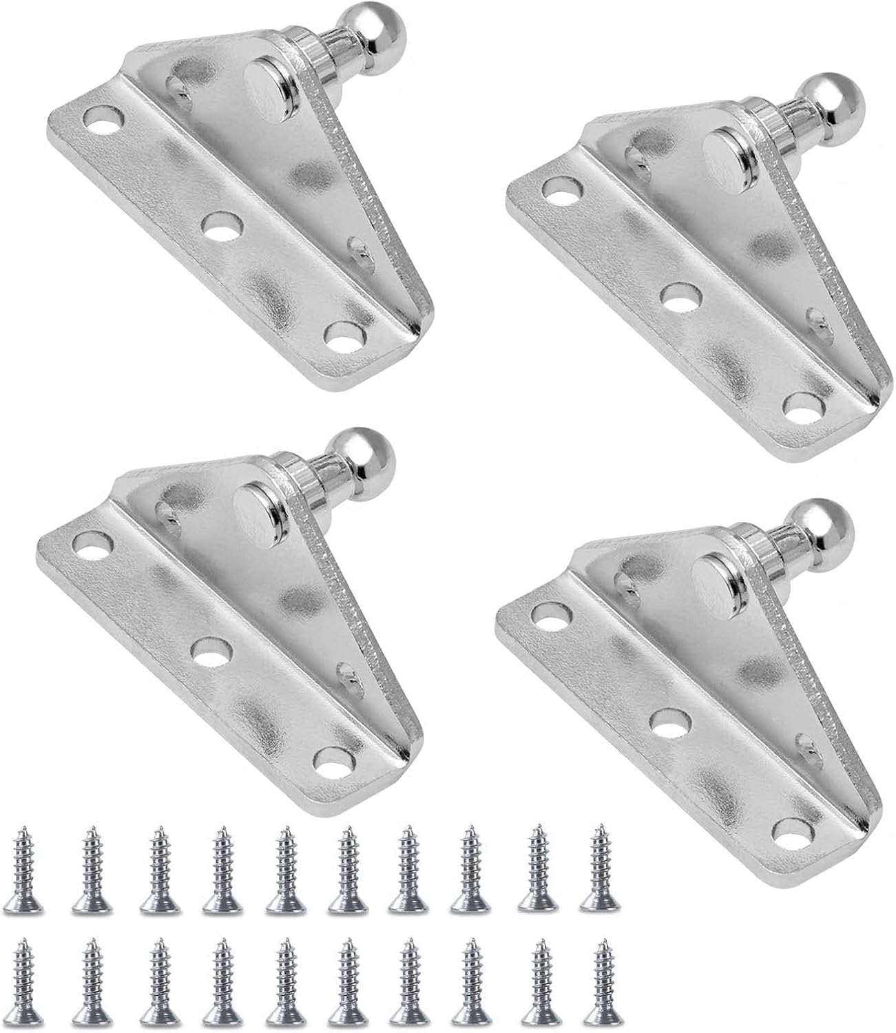 Soportes muelle gas con tornillo bola 10mm y 20 tornillos