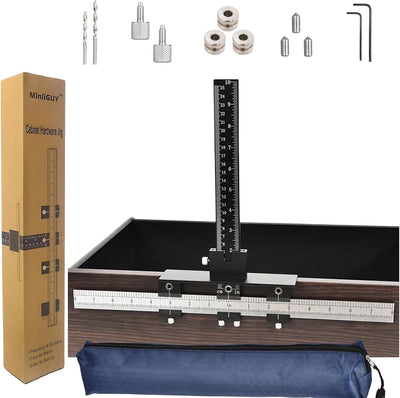 Plantilla hardware gabinete metal ajustable con orificio 5mm y 4mm