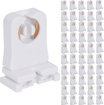 50 Pzas Soporte Lámpara T8 Comp UL Portalámparas Giro