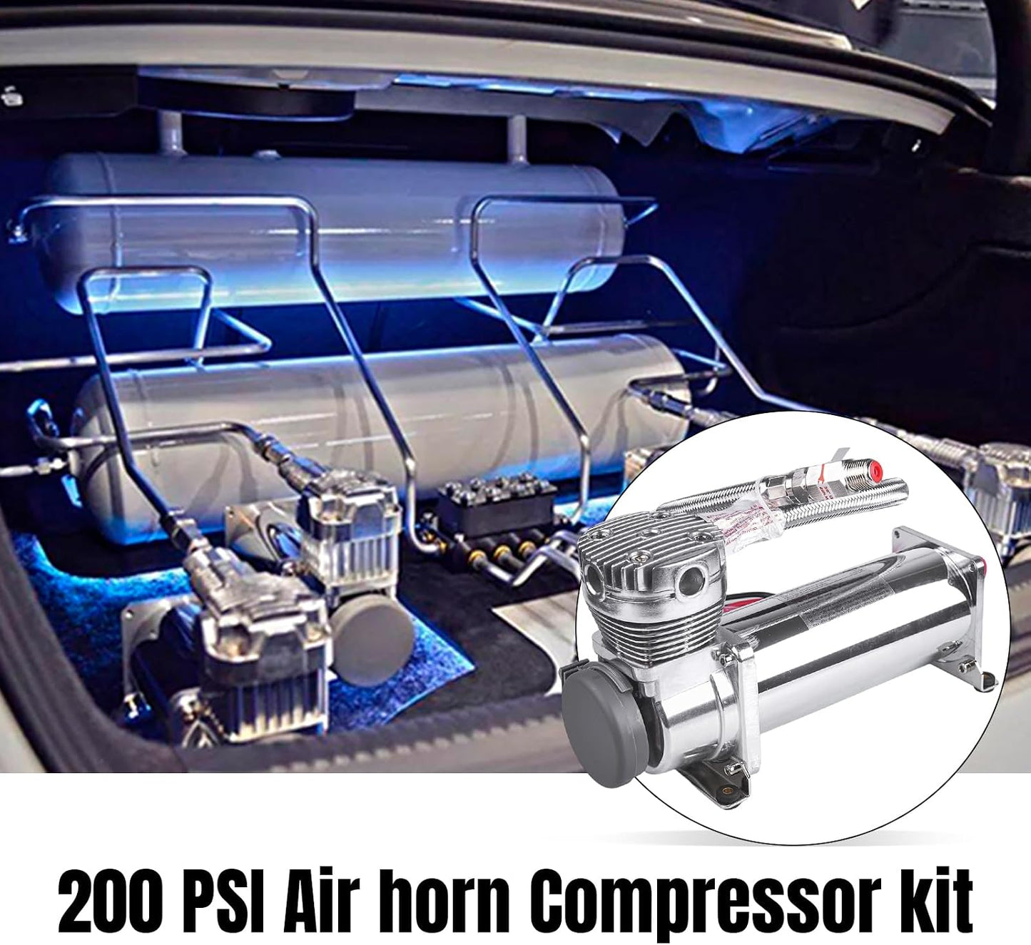 Kit compresor aire 200psi 3/8npt con convertidor y separador