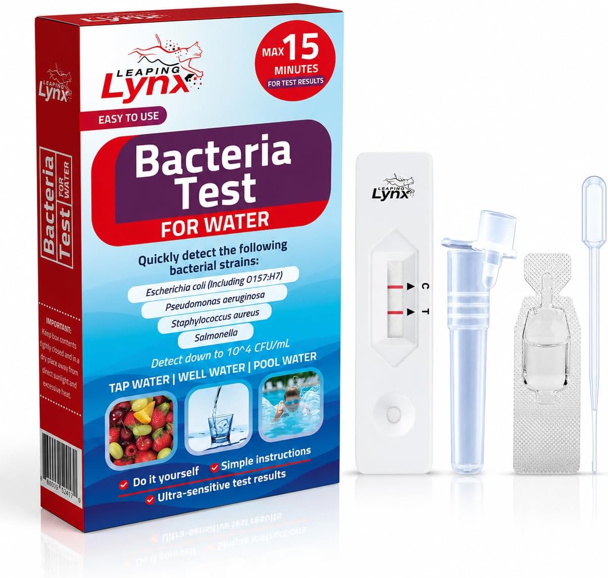 Kit prueba bacterias agua pozo y grifo coliformes E. coli